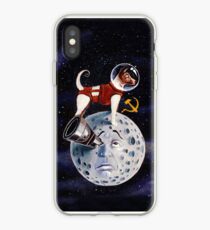 Verrückter laika Hund im Mond iPhone-Hülle & Cover