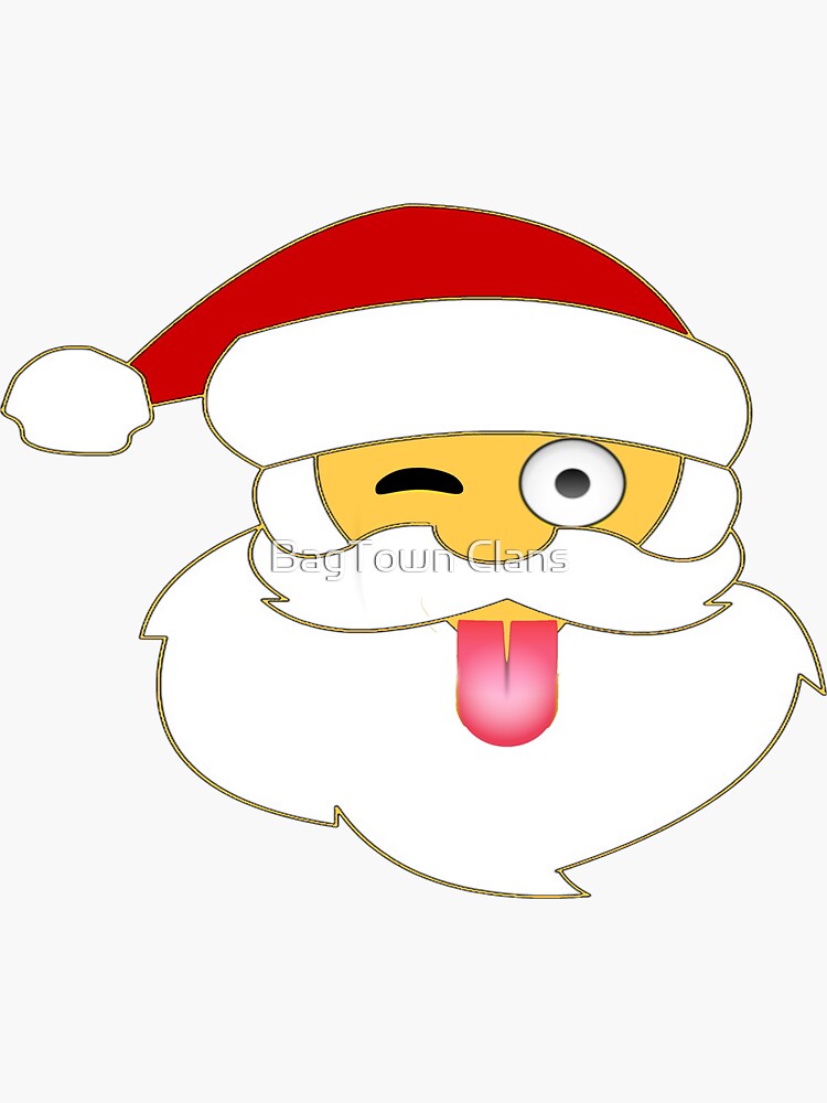 &quot;Santa Emoji &quot; Sticker by ljrigby | Redbubble