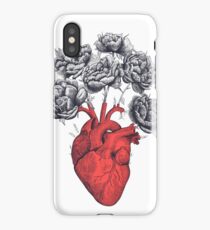Heart with peonies iPhone Case