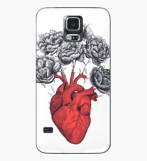 Heart with peonies Case/Skin for Samsung Galaxy