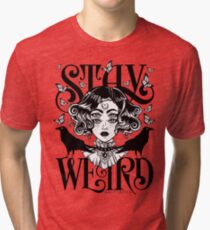 Stay Weird (Black & White Version) Vintage T-Shirt