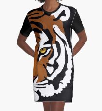 Tiger's Eye Graphic T-Shirt Dress