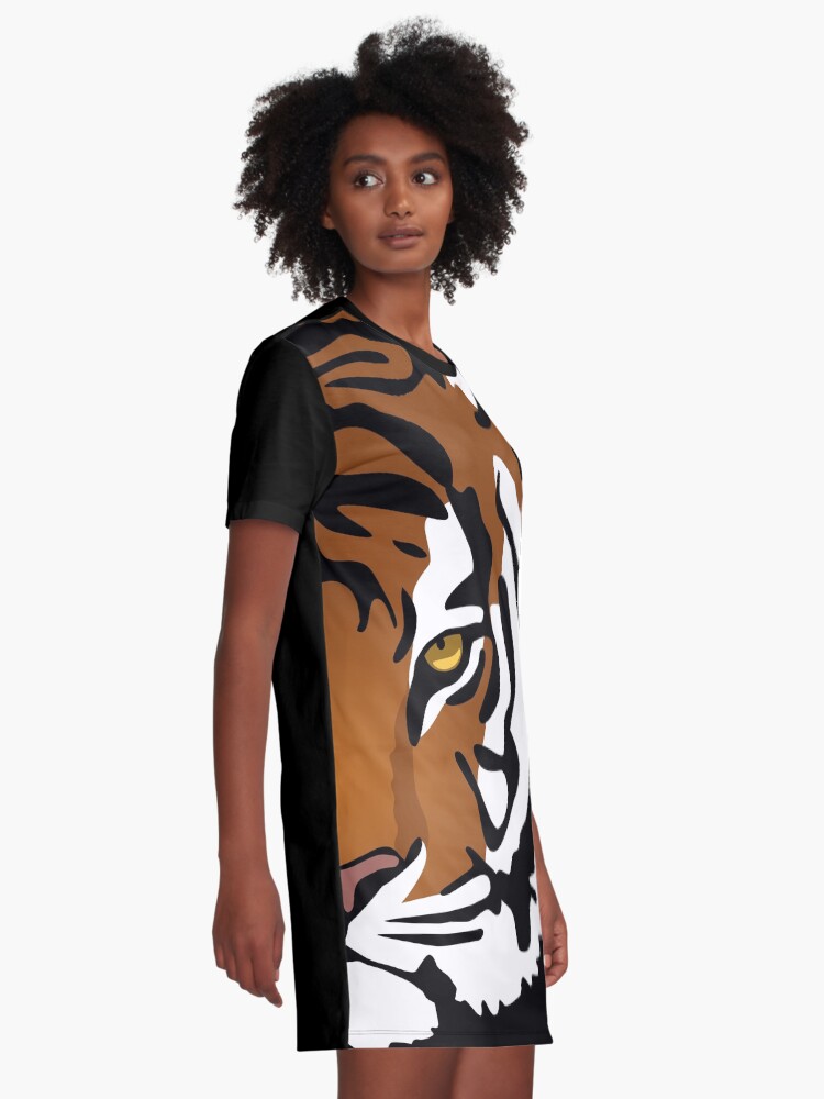 Alternate view of Tiger's Eye Graphic T-Shirt Dress