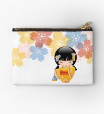Japanese Summer Kokeshi Doll Studio Pouch