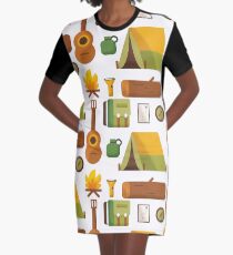 Camping Graphic T-Shirt Dress