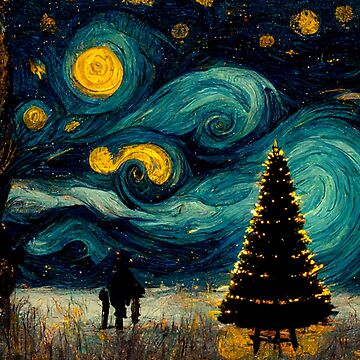 Van Gogh Christmas Painting Starry Night Remake