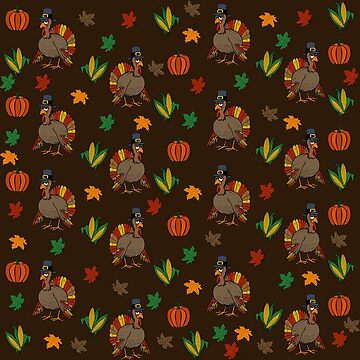 Thanksgiving Turkey pattern Leggings by ValentinaDesign