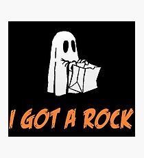 I Got A Rock - It's The Great Pumpkin, Charlie Brown Photographic Print