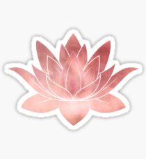 Lotusblume | Rosa | Aquarell-Textur Sticker