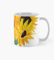 Gemalter Sonnenblumenstrauß Tasse