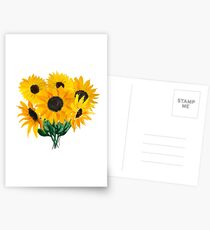 Painted sunflower bouquet Postcards