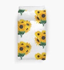 Gemalter Sonnenblumenstrauß Bettbezug