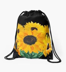 Gemalter Sonnenblumenstrauß Turnbeutel