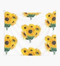 Gemalter Sonnenblumenstrauß Wandbehang