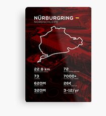 Nurburgring Infographic Metal Print