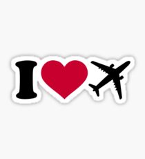 I love airplanes Sticker