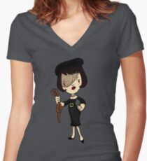 ITS A CLUE! Was it Mrs. White with the ROPE? Women's Fitted V-Neck T-Shirt