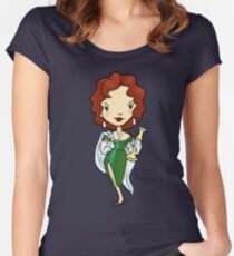 ITS A CLUE! Was it Ms. Scarlet with the CANDLESTICK? Women's Fitted Scoop T-Shirt