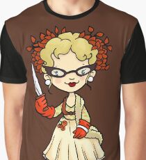 Es ist ein Hinweis! War es Frau Pfau mit dem MESSER? Grafik T-Shirt