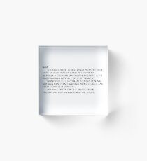 Anonymous Letter to Sammi Acrylic Block