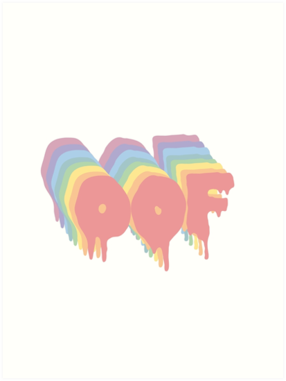 Oof Rainbow Art Print By Mixah Redbubble