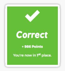 Kahoot Correct First Place Sticker Sticker