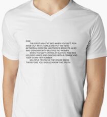 Anonymous Letter to Sammi Men's V-Neck T-Shirt