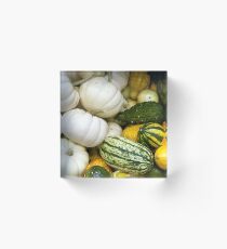 Fall Squashes Acrylic Block