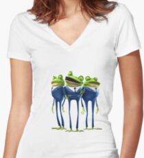 Frogs - Meet the Robinsons Women's Fitted V-Neck T-Shirt