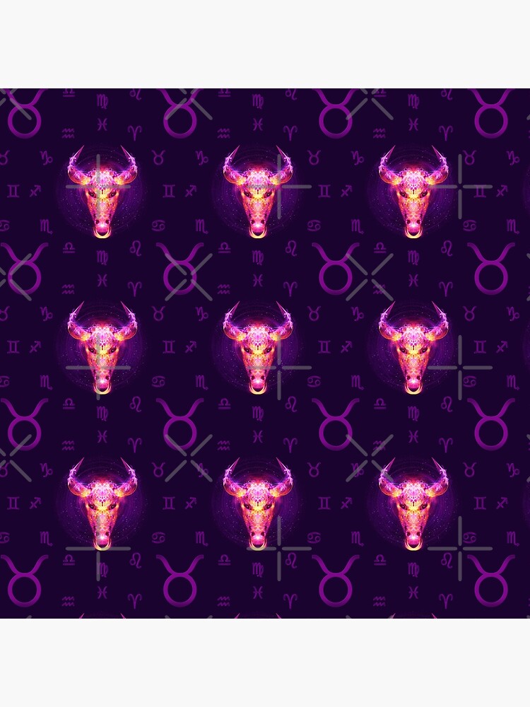 Taurus Zodiac Lightburst - Tiled by ifourdezign