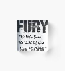 FURY Movie - Brad Pitt WW2 - Bible Quote Acrylic Block