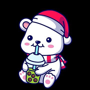 Bubble Tea Kawaii Polar Bear I Boba Tea Otaku Polar Bear Sticker by Maximus  Designs - Fine Art America