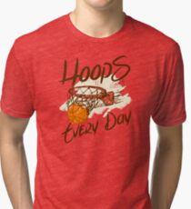 Hoops Every Day (brown) Tri-blend T-Shirt