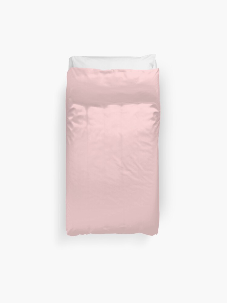 Pastel Rose Quartz Solid Colour Duvet Cover By Coverinlove