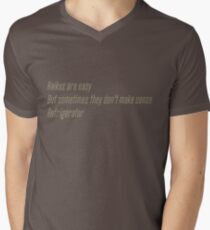 Camiseta para hombre de cuello en v Flash (camisa de Cisco): los Haikus son fáciles, pero a veces no tienen sentido Refrigerador