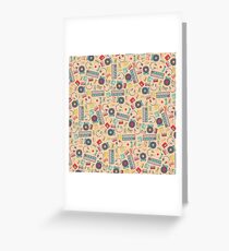 Retro Music Collection Greeting Card