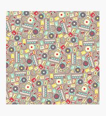Retro Music Collection Photographic Print