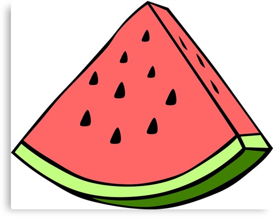 "Cartoon Watermelon" Canvas Print by greatant | Redbubble