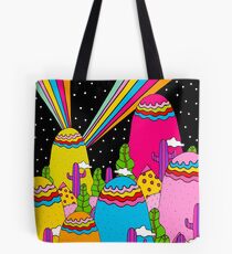 Night Sky Rainbow Tote Bag