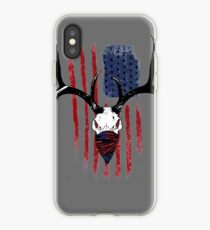 American Flag Buck Skull with Bandana Art iPhone Case