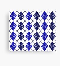 TARDIS-Inspired Police Box Argyle Canvas Print