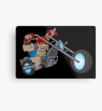 Motorbike Dog Metal Print