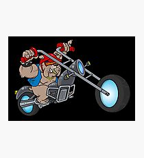 Motorbike Dog Photographic Print