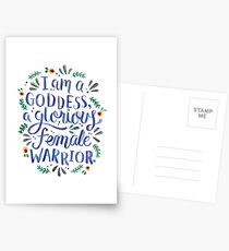 I am a goddess, a glorious female warrior. Postcards
