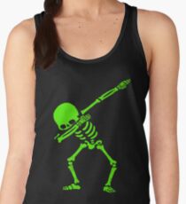 Dabbing Skeleton Green Women's Tank Top