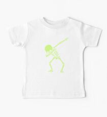 Dabbing Skeleton Shirt Dab Hip Hop Skull Dabbin Glow Effect Baby Tee