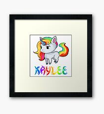 Kaylee Unicorn Sticker Framed Print