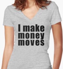 Cardi B - I Make Money Moves Women's Fitted V-Neck T-Shirt