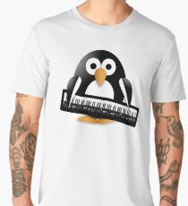 Penguin with piano keyboard Men's Premium T-Shirt