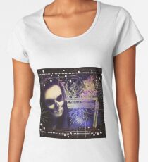 Death looking through dimensional window Women's Premium T-Shirt